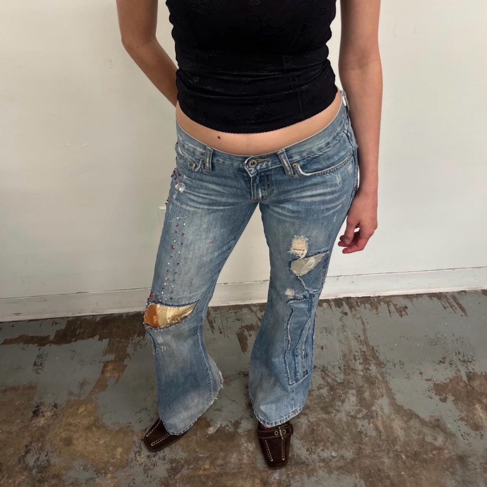 Vintage Lazer Denim Patched Jeans